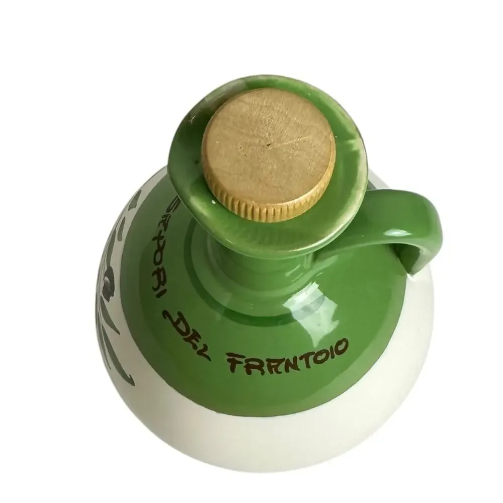 VTG Benegiamo Handcrafted Italian Olive Oil Cruet Jug with Stopper Ceramic